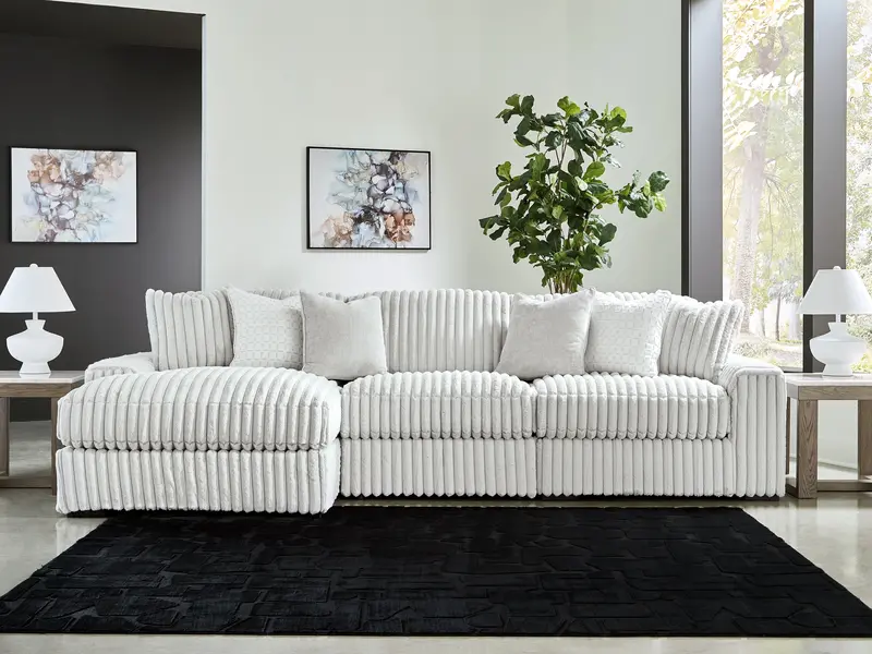 Stupendous Laf Chaise 3-Piece Sectional Sofa 1