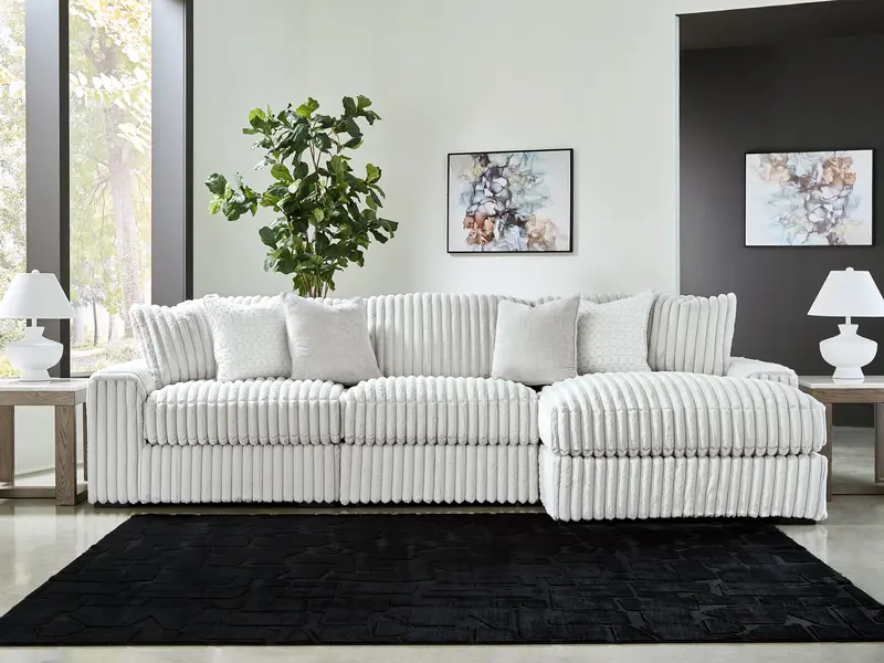 Stupendous Raf Chaise 3-Piece Sectional Sofa 1