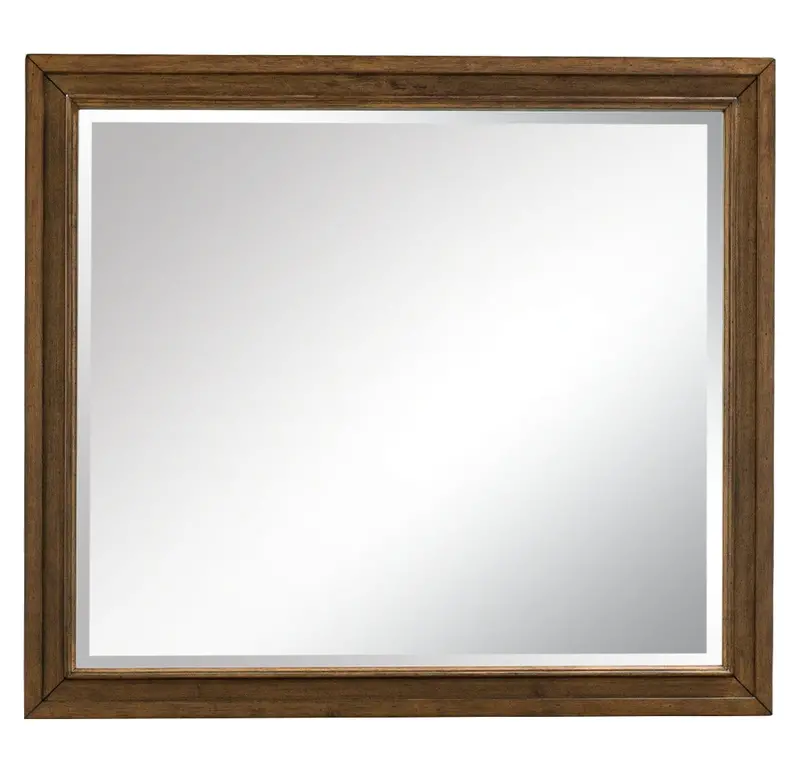 Sturlayne Elegant Brown Bedroom Mirror – Frame-Only Design 1