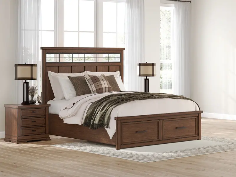 Taffenbrook Medium Brown Cal King Storage Panel Bed 1