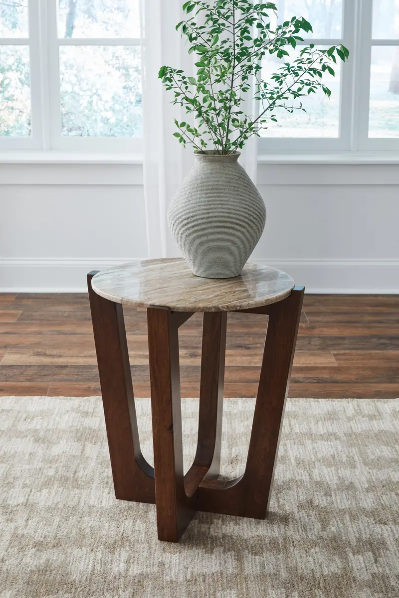 Tanidore Warm Brown Accent End Table 1
