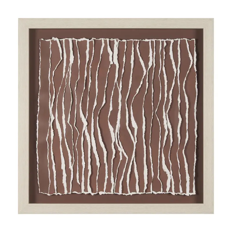 Tattered Waves Ii Original Artwork – Studio M 3D Textured Framed Piece Under Glass 1