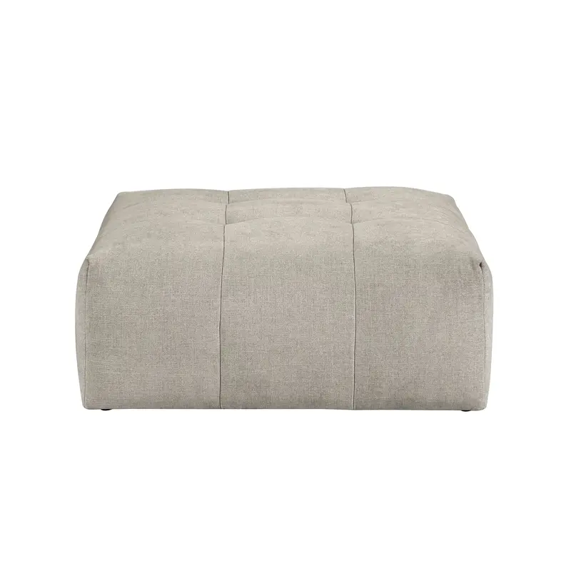 Taupe Ottoman With Casters – Tidal Collection 1