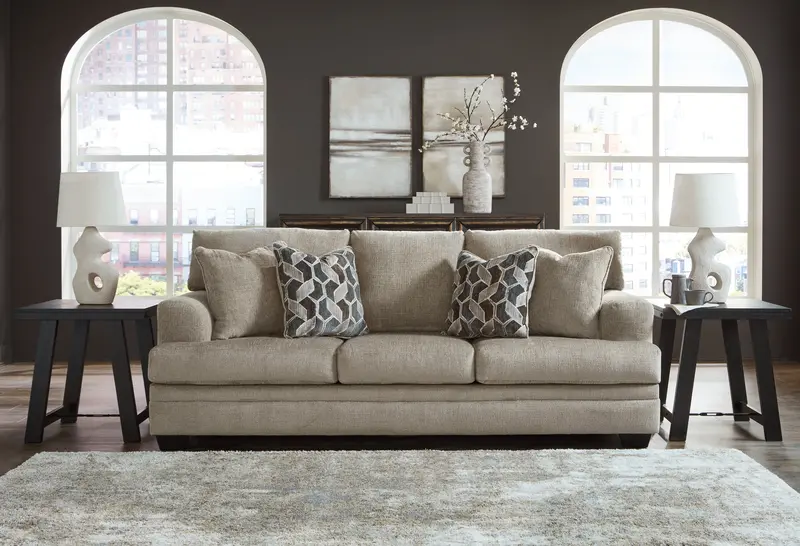 Taupe Upholstered Sofa – Stonemeade Modern Living Room Piece 1