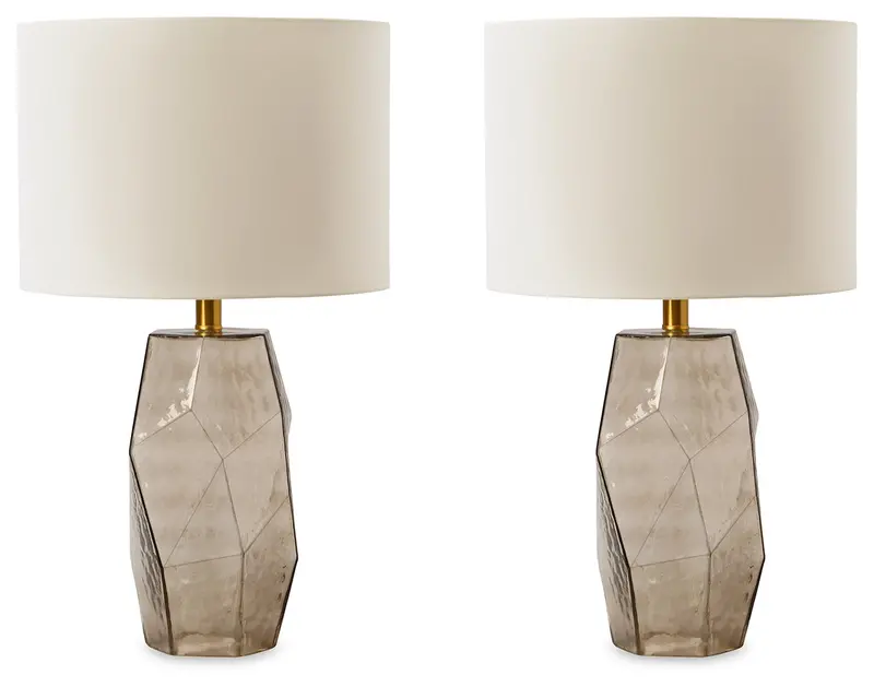 Taylow Gray Ceramic Table Lamp Duo 1