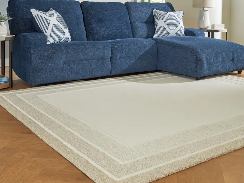 Teelgan Ivory-And-Tan Extra-Large Area Rug – Neutral Organic Texture 1