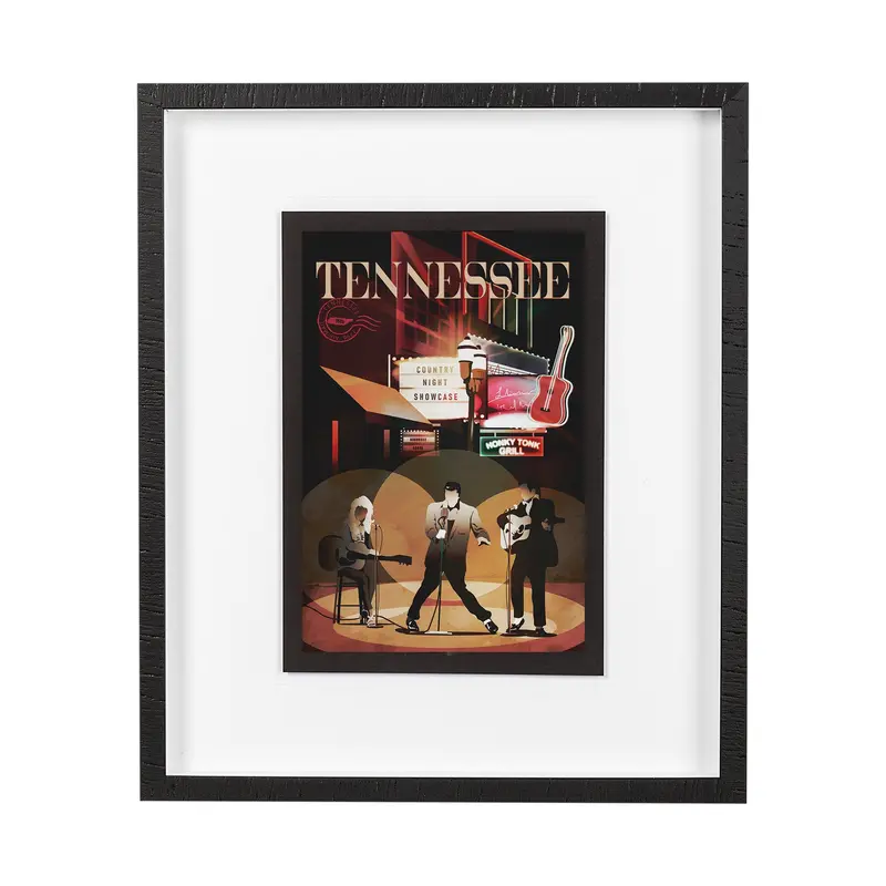 Tennessee Go Usa (Medium) – Framed & Matted Art Print By Mercana Studio 1