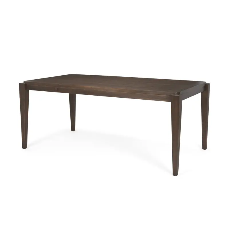 Teva Dark Brown Rectangular 72-Inch Solid Wood Dining Table 1