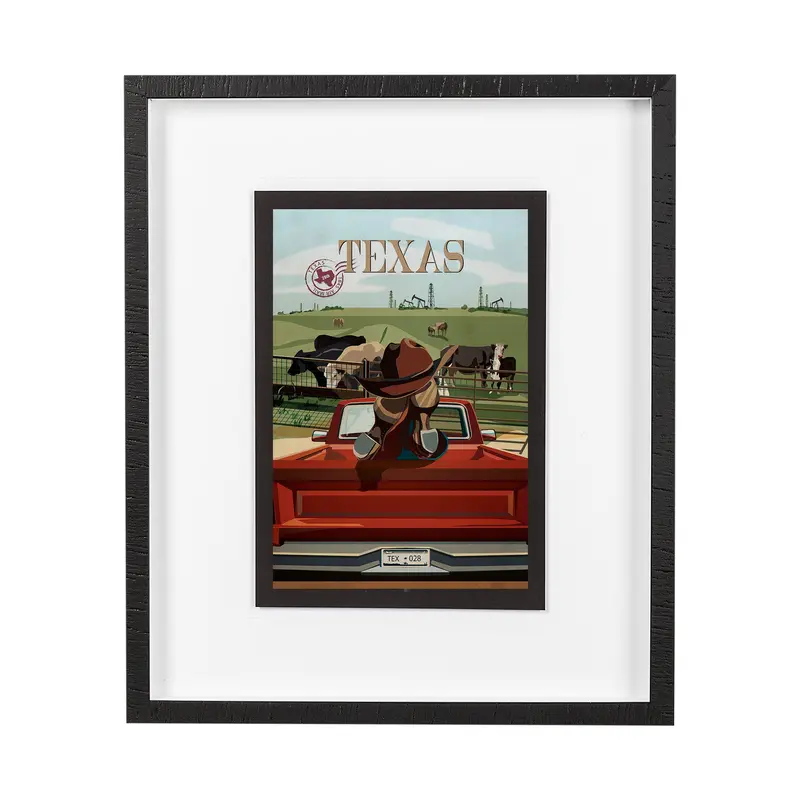 Texas Go Usa (M) – Matted Framed Art Print By Mercana Studio 1