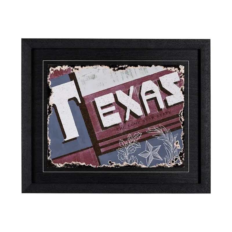 Texas – Minimalist Framed Art Print By Alarm 1