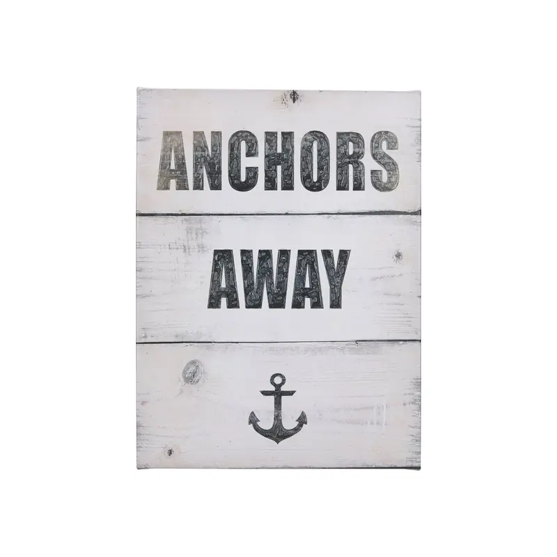 Textured Canvas Artwork: 'Anchors Away' By Mercana Studio 1