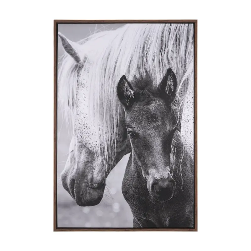 The Foal – Framed Hand-Embellished Textured Canvas Artwork By Mercana Studio 1
