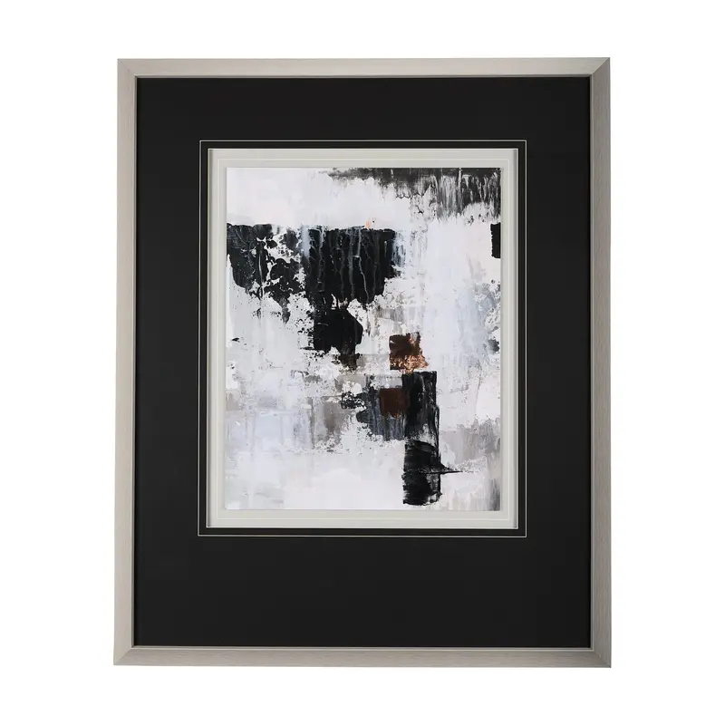 The Fog Ii – Framed Matted Art Print With Hand Embellishment Under Glass 1