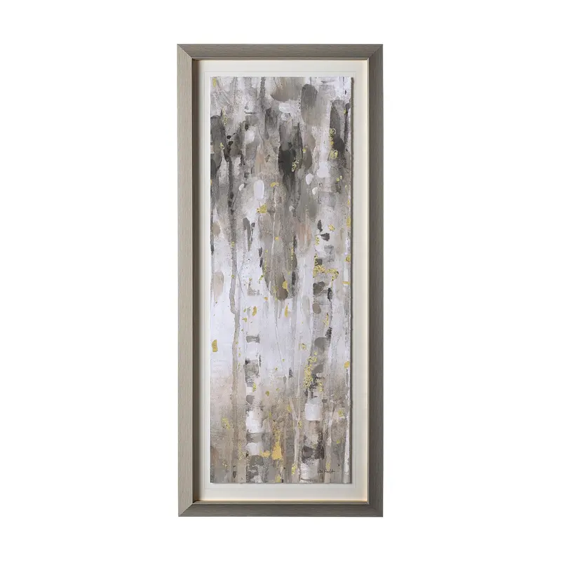 The Forest V (Neutral) – Hand-Embellished Textured Framed Print Under Glass 1