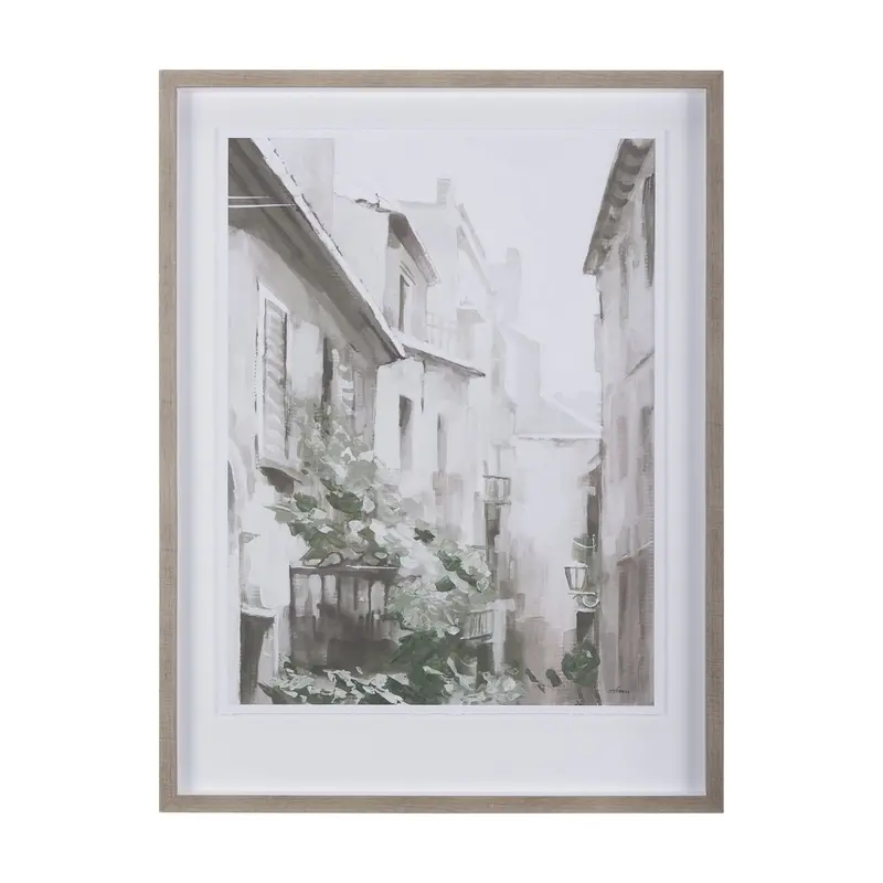 The Old Lodge Lane I – Framed Matted Art Print By Natalia 1