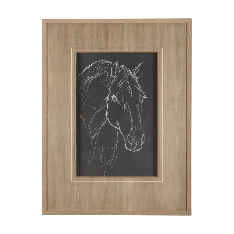 Thoroughbred Dark Iii – Hand-Embellished Framed Art Print With Matting And Glass By Mercana Studio 1