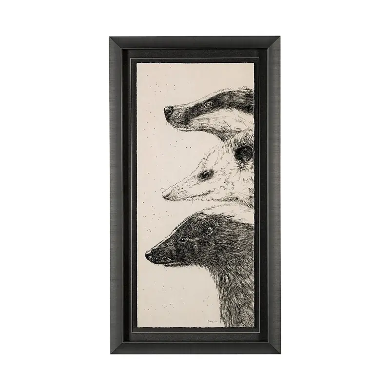 Three Is A Crowd I Art Print By Mercana Studio – Textured Hand-Embellished Framed Wall Decor With Glass Matting 1