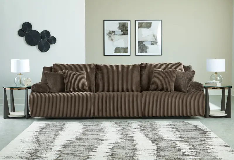 Top Tier Chocolate 3-Piece Sectional Sofa With Modern Design 1