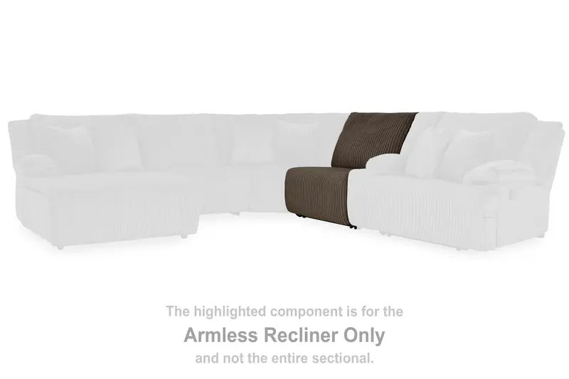 Top Tier Chocolate Armless Reclining Chair 1