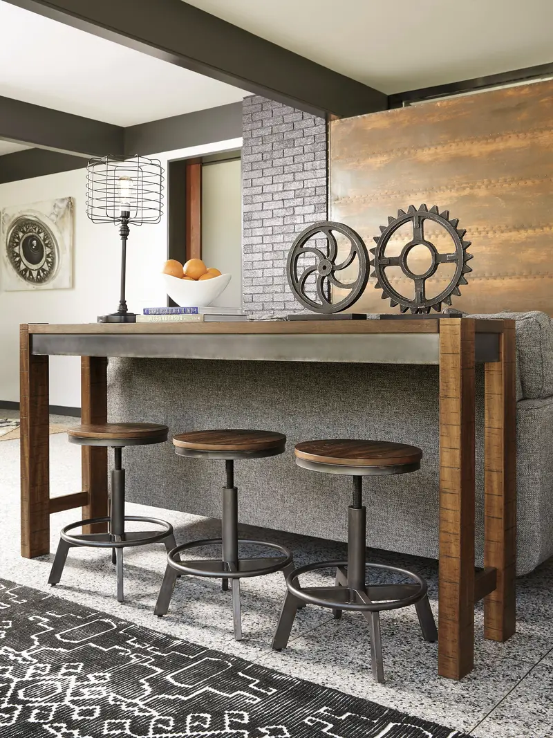 Torjin Counter Height Dining Set – Brown And Gray Modern Design 1