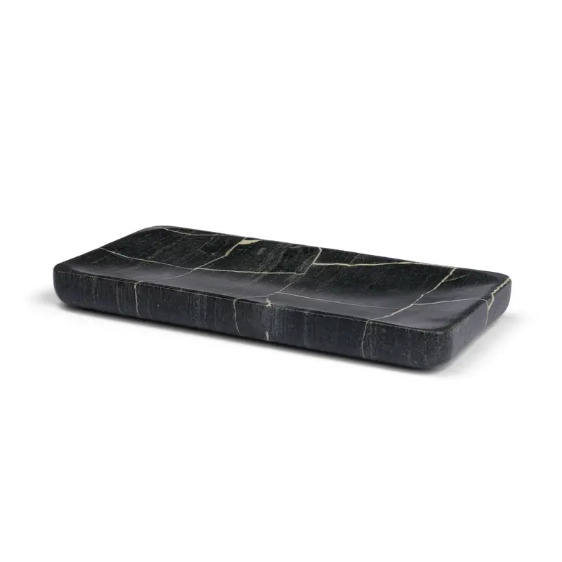 Tratto Black Marble Rectangular Tray – Minimalist Serving Or Display Accent 1