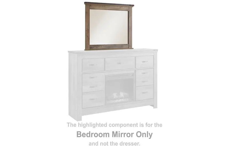 Trinell Brown Wood Bedroom Mirror (Frame Only) 1