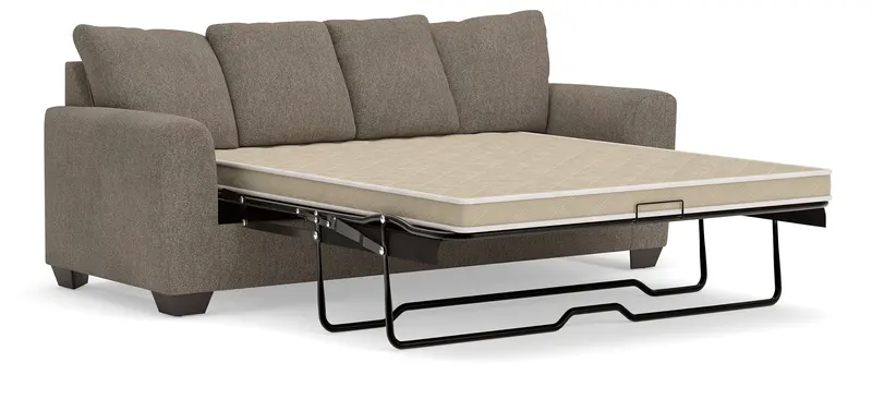 Triston-Peaks Suede Queen Sofa Bed With Sleeper Function 1