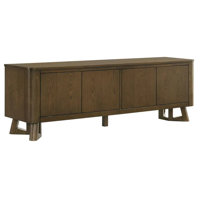 Trotter Brown Wood Tv Stand – 71-Inch 4-Door Media Console 1