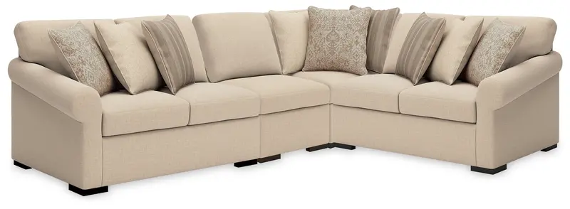 Twill Fabric 4-Piece Sectional Sofa Set – Ladymae Brand 1