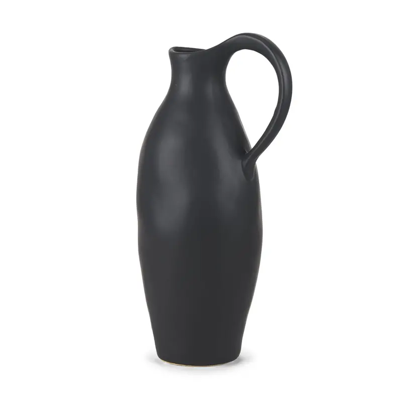 Valora Matte Black Ceramic Beverage Jug 1