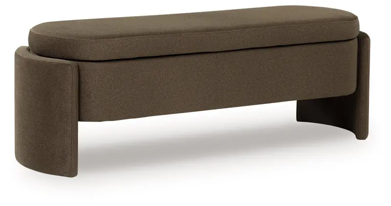 Vavuniya Solid Brown Wood Storage Bench 1