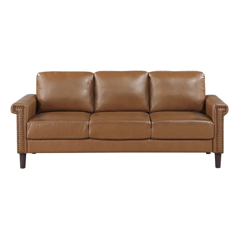 Vintage Brown 3-Seater Sofa 1