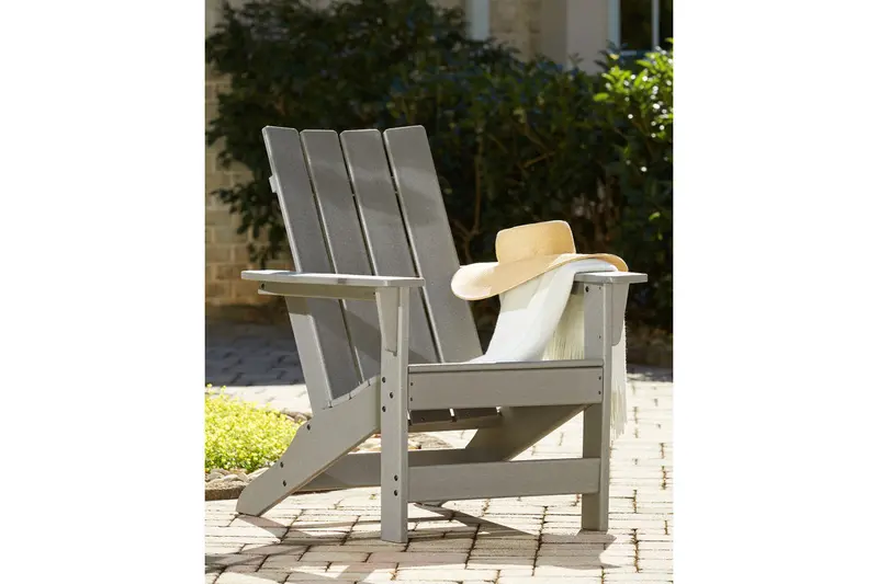 Visola Weather-Resistant Gray Adirondack Patio Chair 1