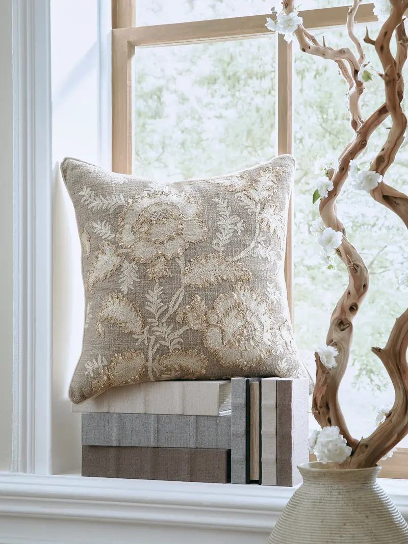 Viveka Fog-Tone Pillow Set – Four Beige And Brown Decorative Throw Pillows 1