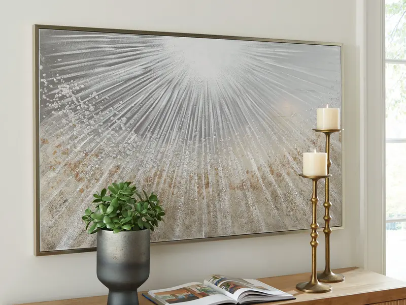 Waldard Abstract Wall Art Print In Gray, Taupe, And White 1