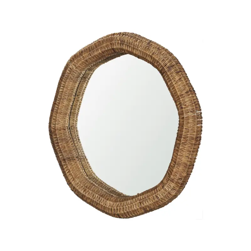 Warrick Mirror: 36" Woven Water Hyacinth Frame 1