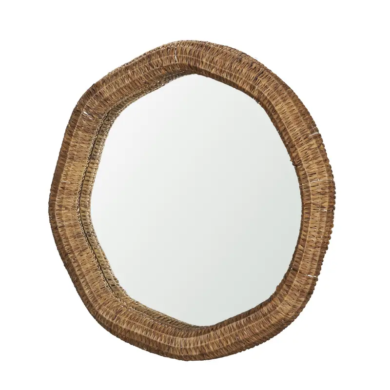 Warrick Mirror: 42" Woven Water Hyacinth Frame 1