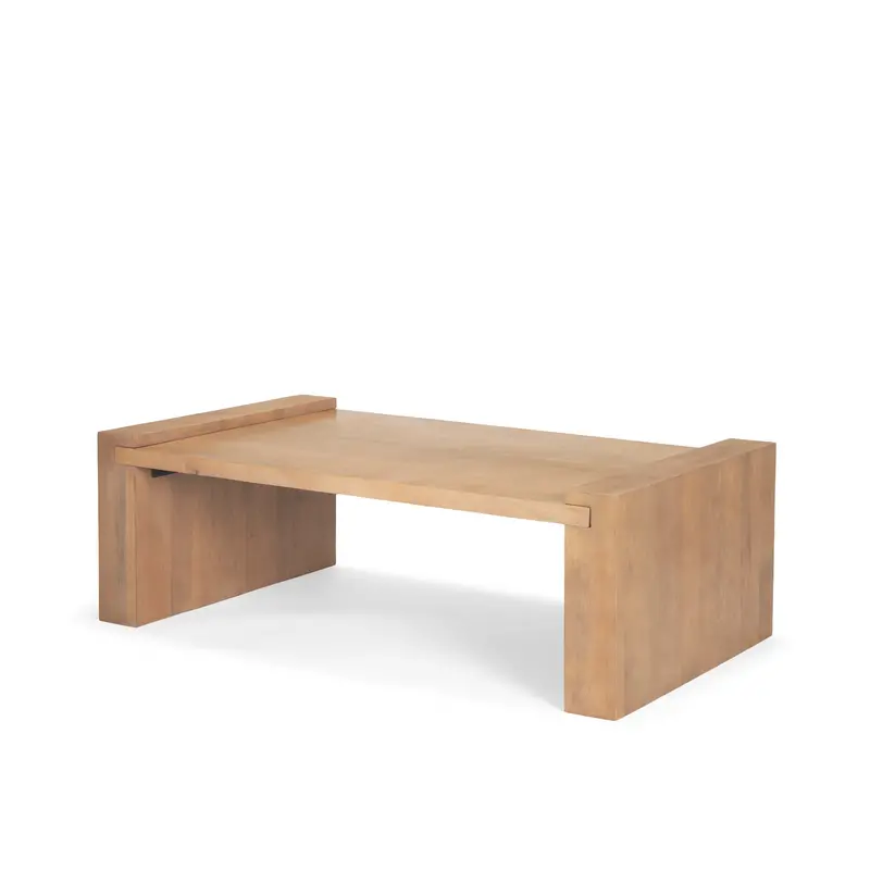 Wesson Light Brown Rectangular Coffee Table 1