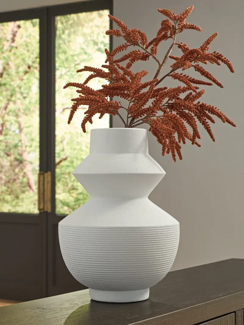 White Ceramic Vase By Naveen 1