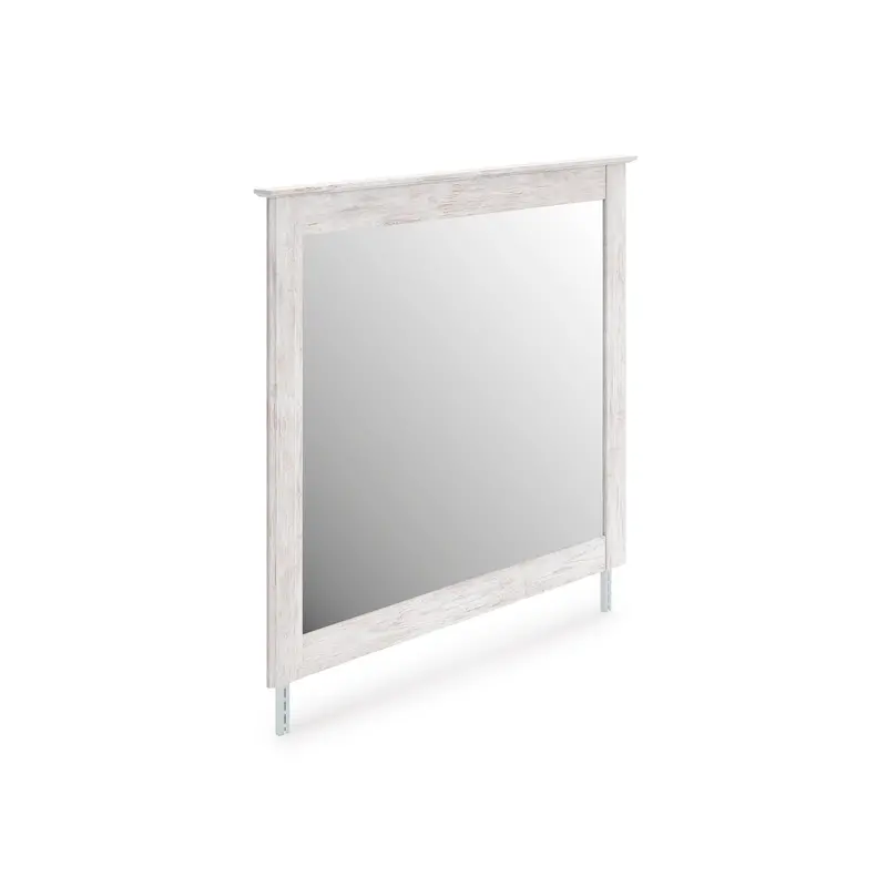 Whitewashed Wooden Bedroom Mirror By Makidern 1