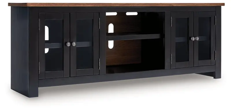 Wildenauer Brown-And-Black 76-Inch Media Console Tv Stand 1