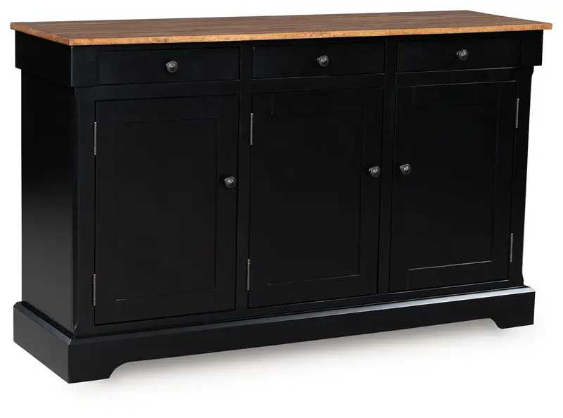 Wildenauer Two-Tone Dining Buffet – Brown & Black 1