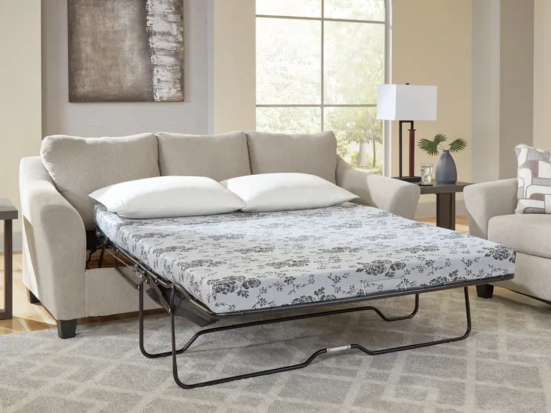 Willarae Taupe Queen Sofa Bed With Mattress Included 1