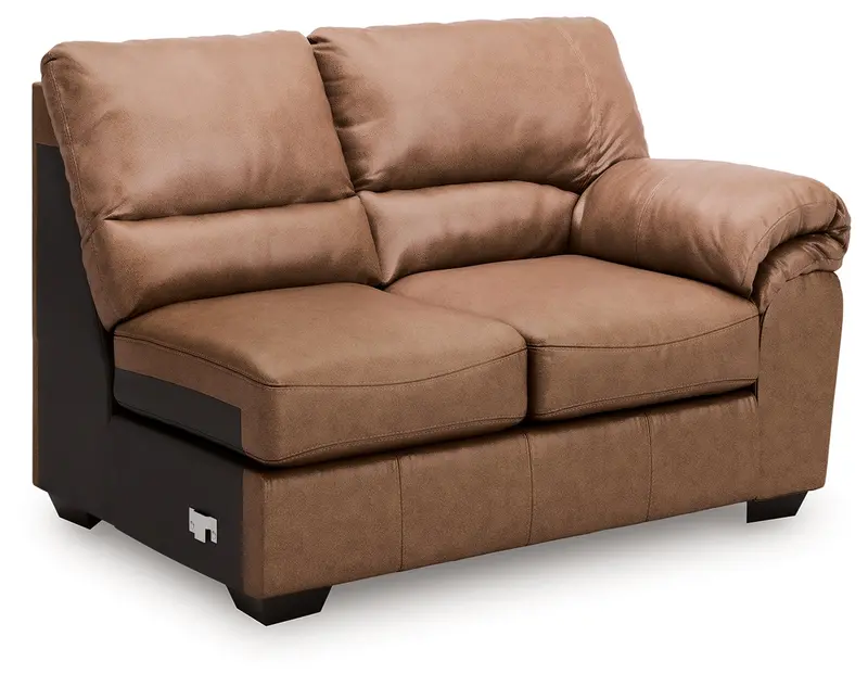 Willowbend Caramel Loveseat – Right-Arm Facing Modular Sofa 1