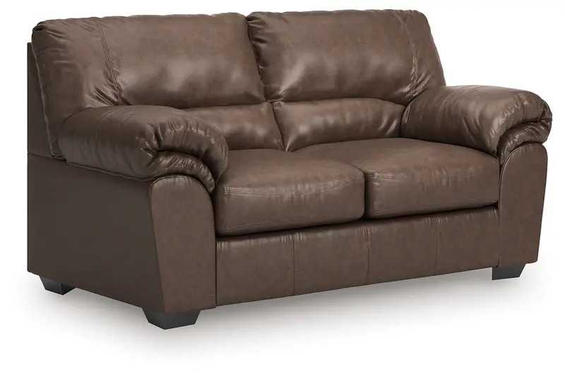 Willowbend Umber Fabric Loveseat – Modern Two-Seat Sofa In Warm Neutral Tone 1