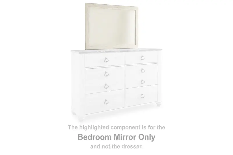 Willowton Whitewash Rectangular Bedroom Wall Mirror (Standalone Frame) 1