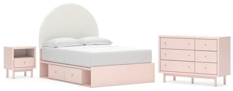 Wistenpine Full Storage Platform Bed With Dresser And Nightstand 1