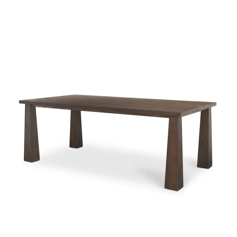 Wolcott Dark Brown Solid Wood Rectangular Dining Table – Rustic Farmhouse Style 1