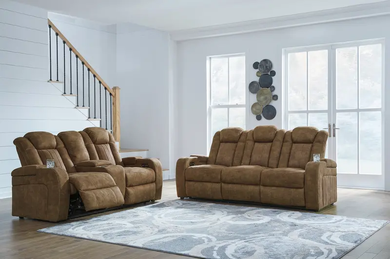 Wolfridge Brindle Power Reclining Living Room Furniture Set 1