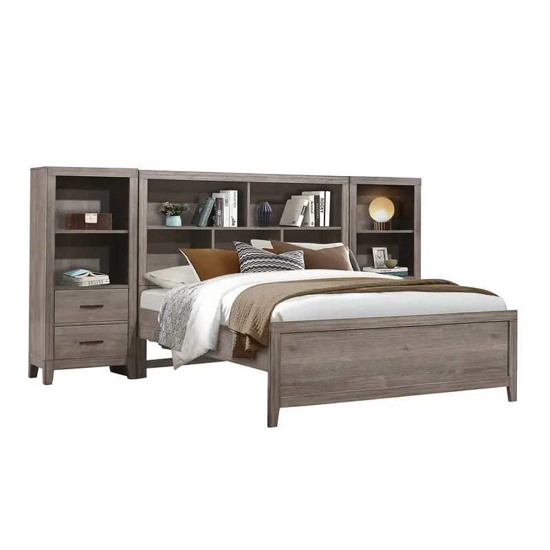 Woodrow Brownish Gray Youth Wall-Mounted Bedroom System 1